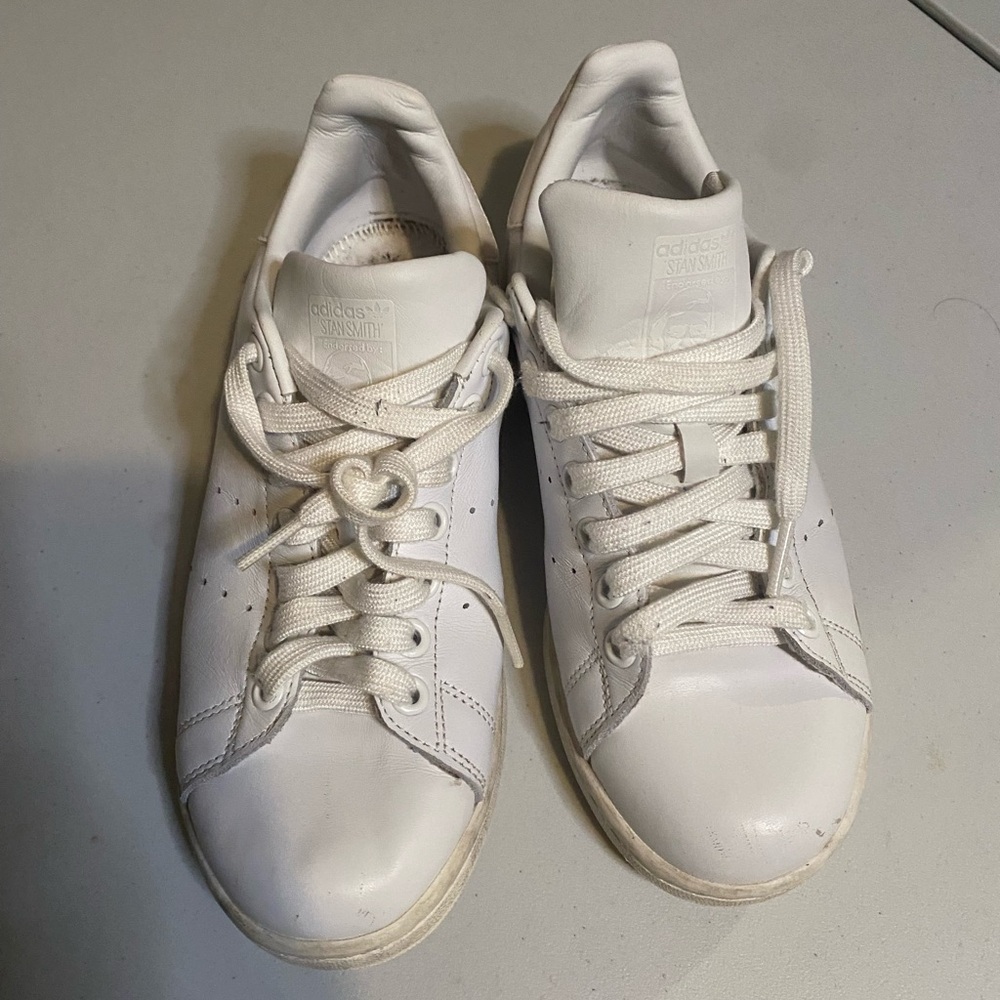Adidas White Leather Sneakers